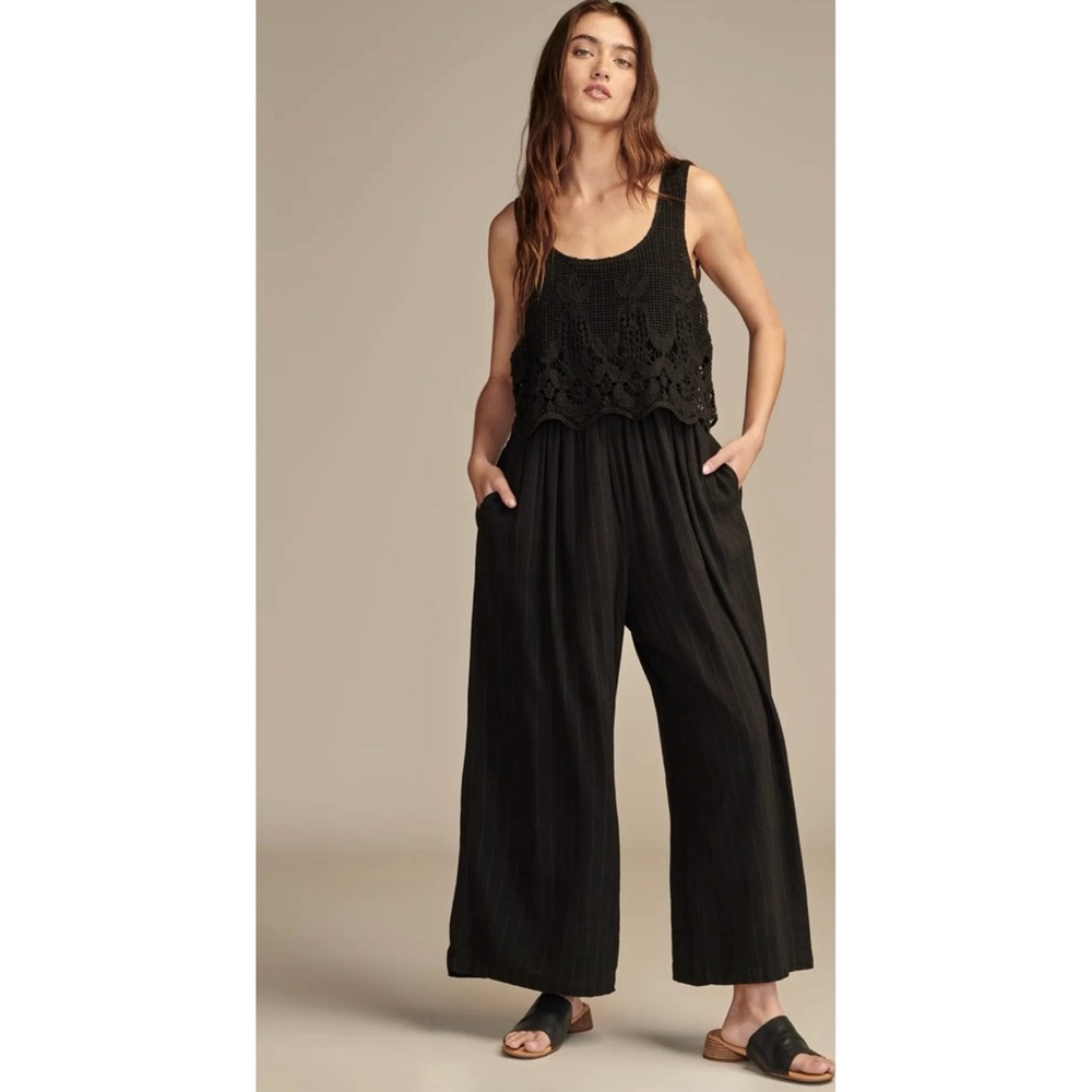 Lucky Brand Women's
Chemical Lace Sleeveless Black Size Large